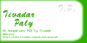 tivadar paly business card